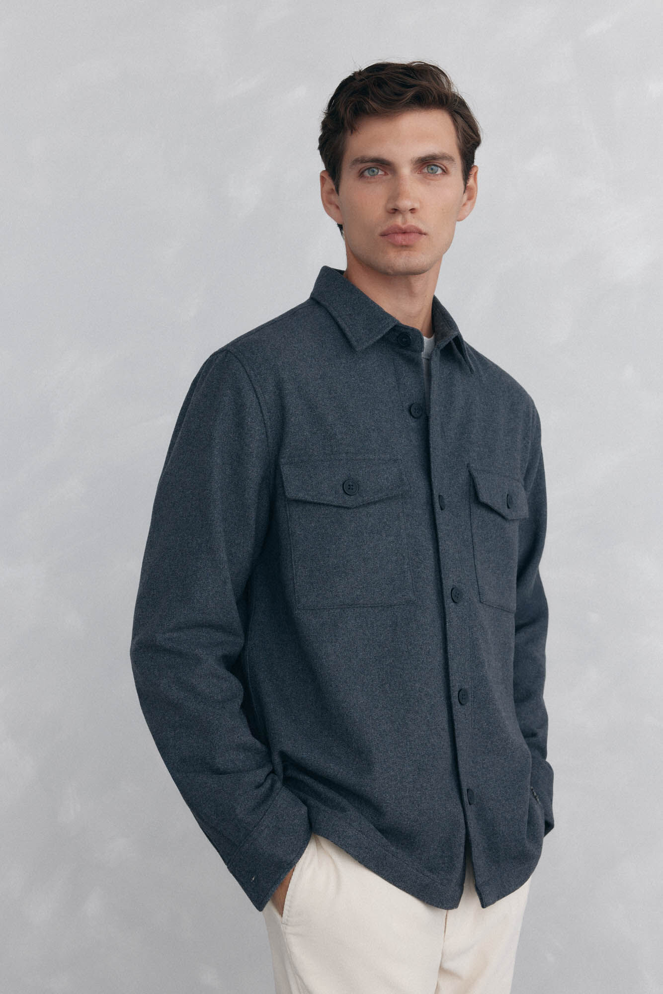 Pedro del Hierro Plain wool overshirt