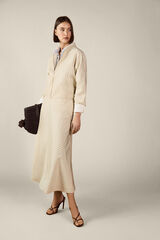 TFP by Tamara Falc&oacute; Striped skirt Ecru