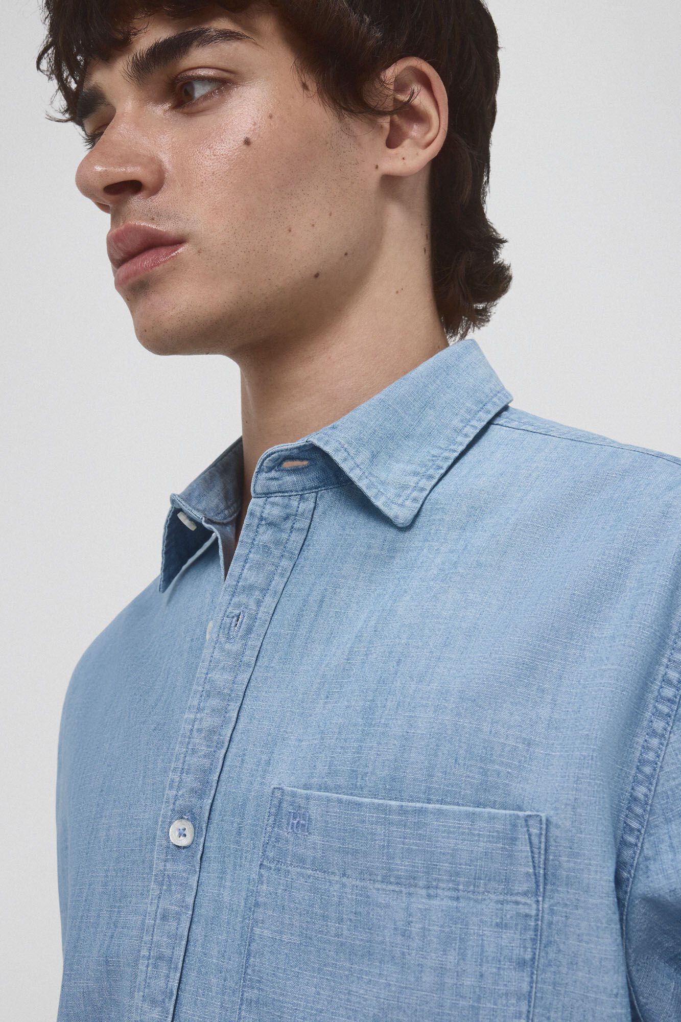 Pedro del Hierro Camisa vaquera indigo Azul