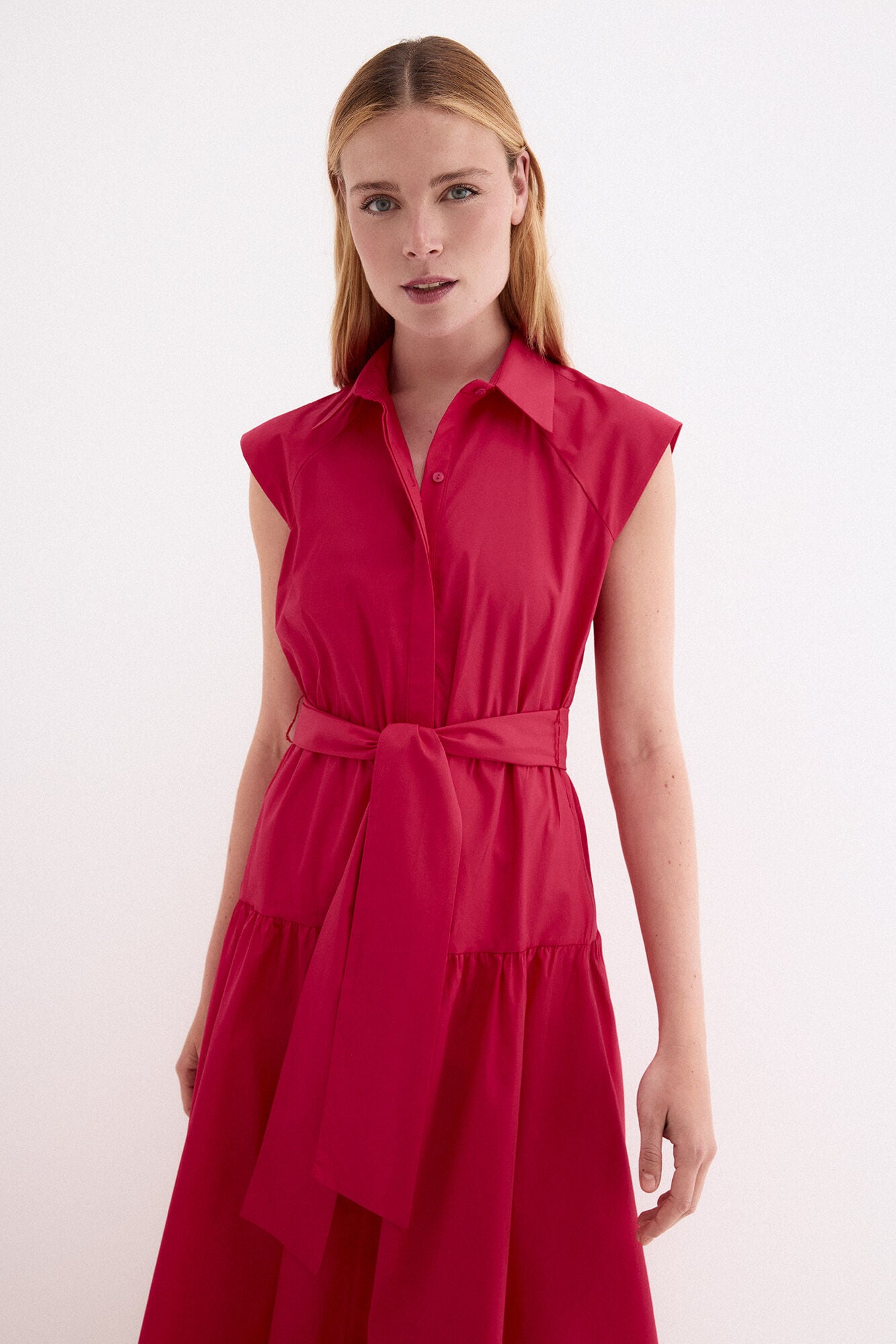 Pedro del Hierro Vestido camisero sin mangas