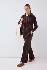 Pedro del Hierro Velvet trousers Brown