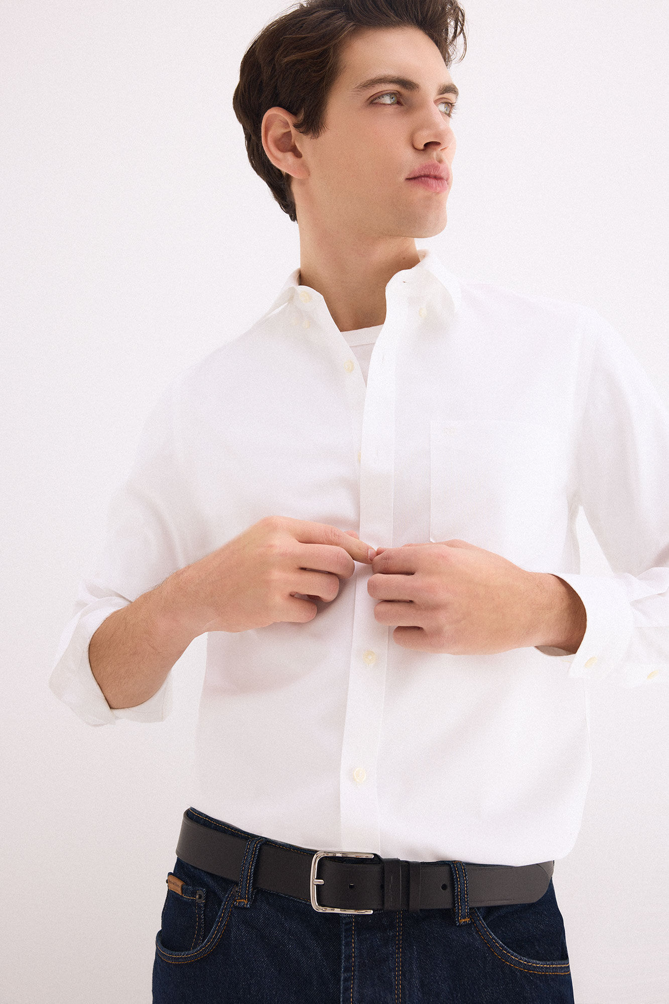 Pedro del Hierro Non-iron stain-resistant plain shirt