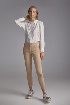 Pedro del Hierro Velvet skinny jeans Brown