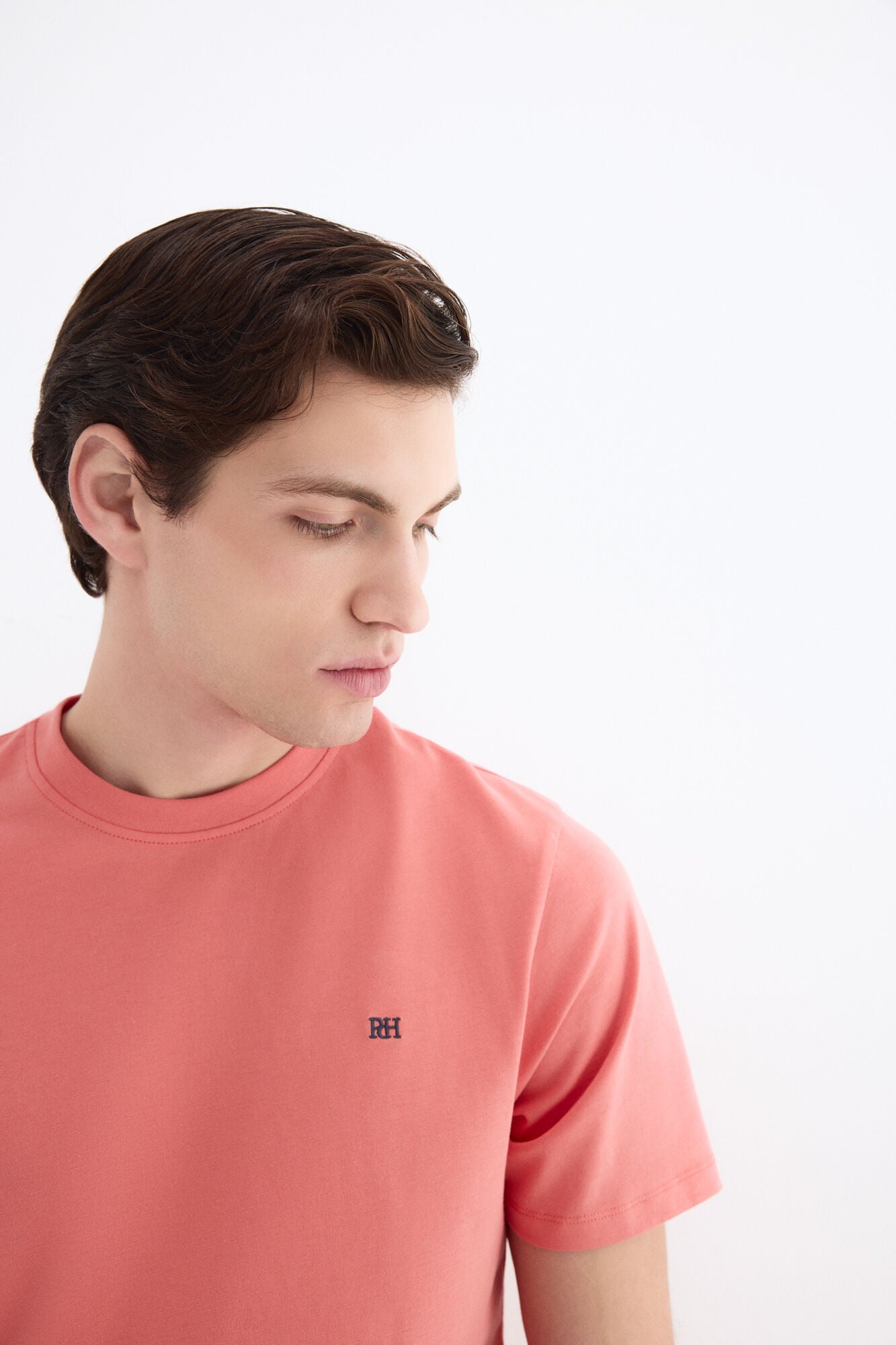 Pedro del Hierro Basic logo T-shirt Coral