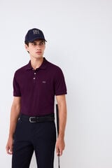 Pedro del Hierro Plain jacquard collar polo shirt Purple