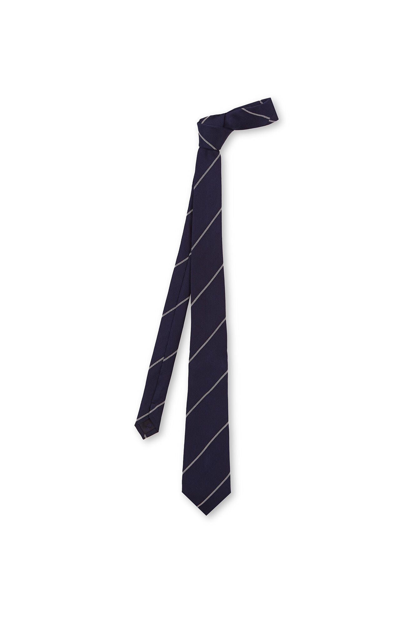 Pedro del Hierro Extra-fine silk tie Blue