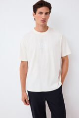 Pedro del Hierro Logo T-shirt Ecru