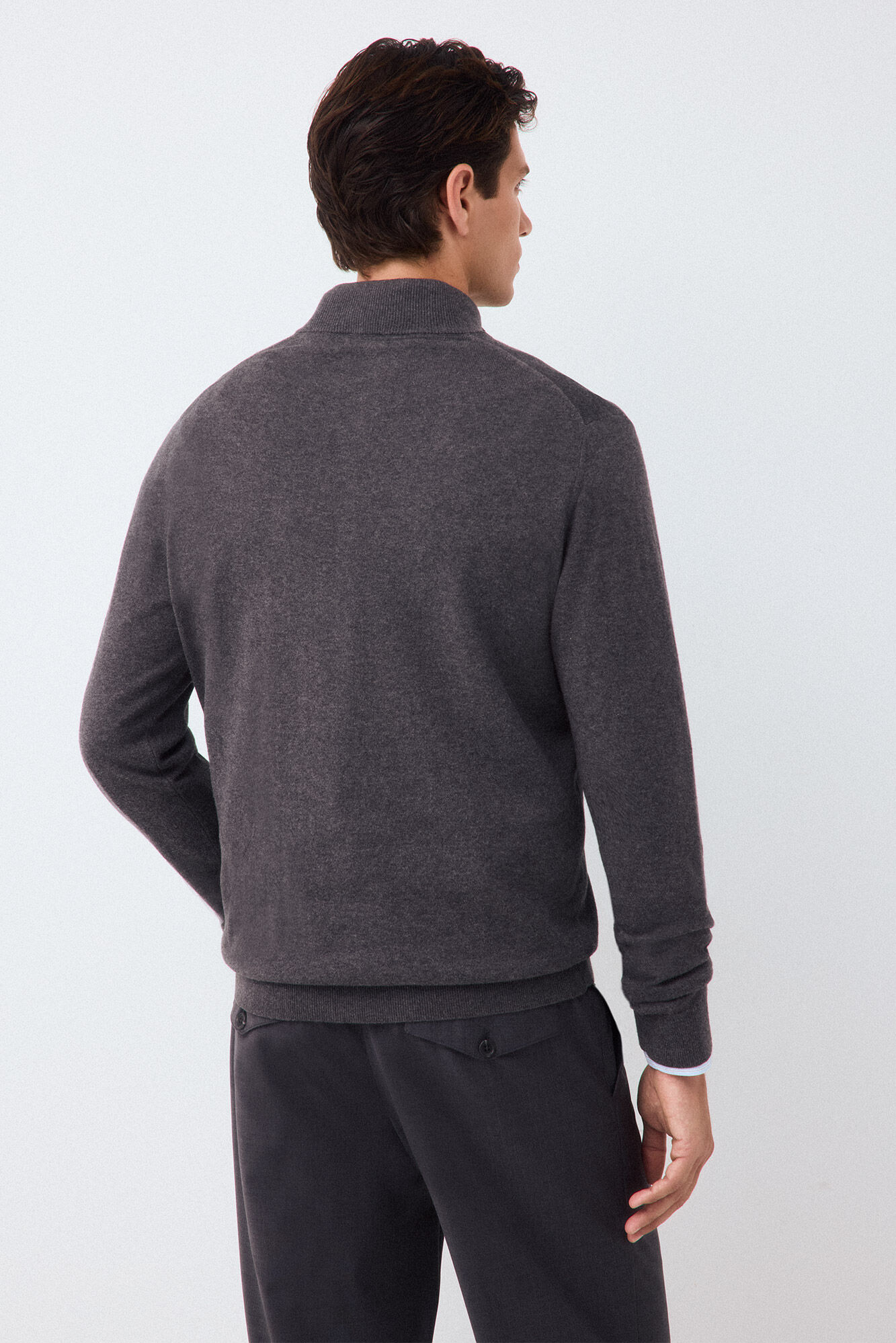 Pedro del Hierro Premium cotton silk cashmere knit jumper Grey