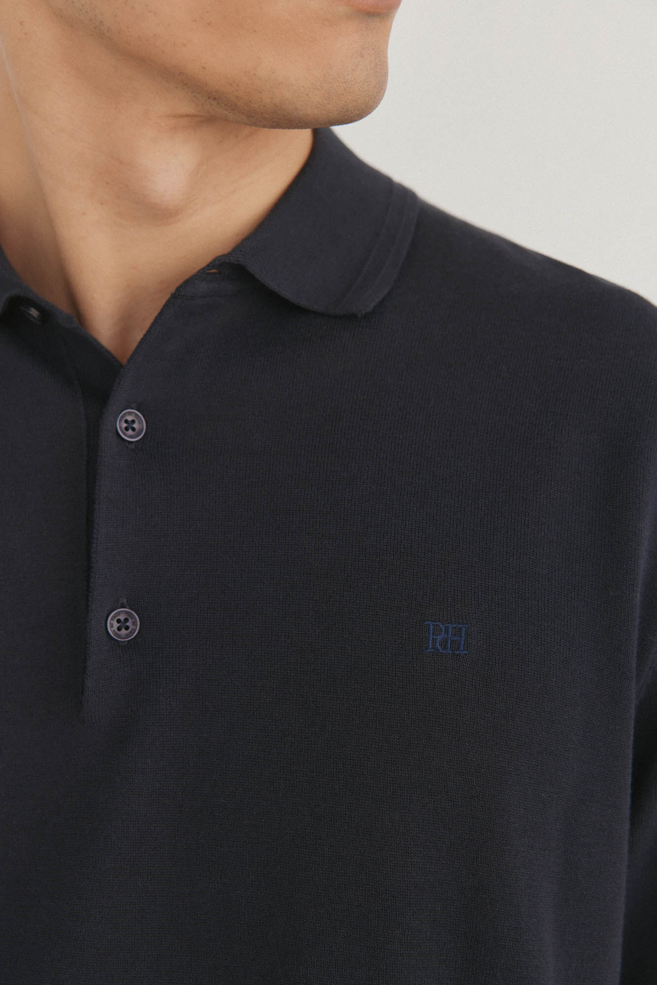 Pedro del Hierro Premium short sleeve cotton polo shirt jersey Blue