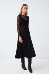 Pedro del Hierro Lace midi dress Black