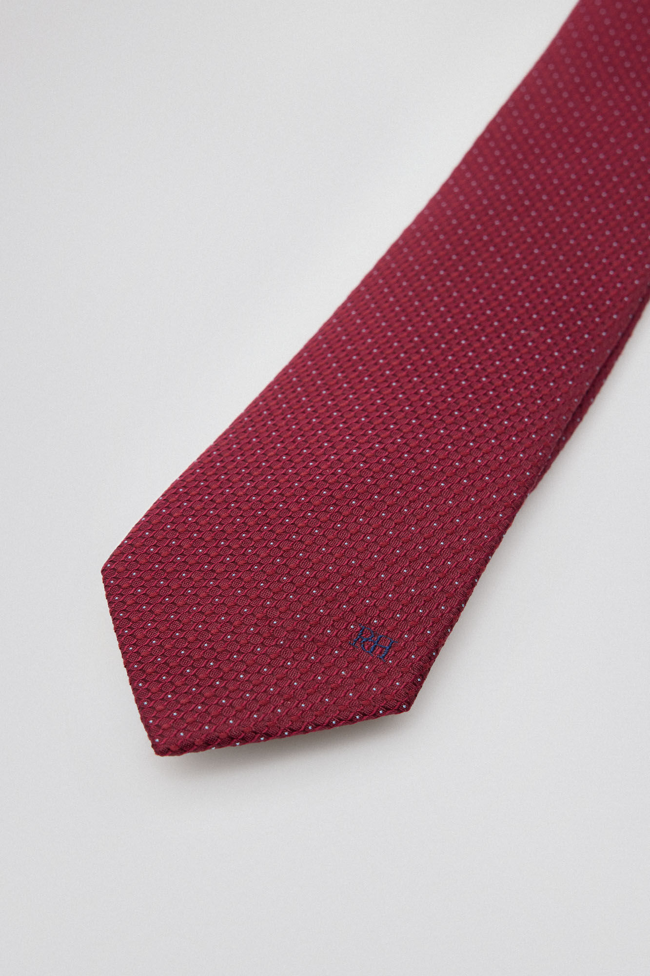 Pedro del Hierro Natural silk tie Burgundy