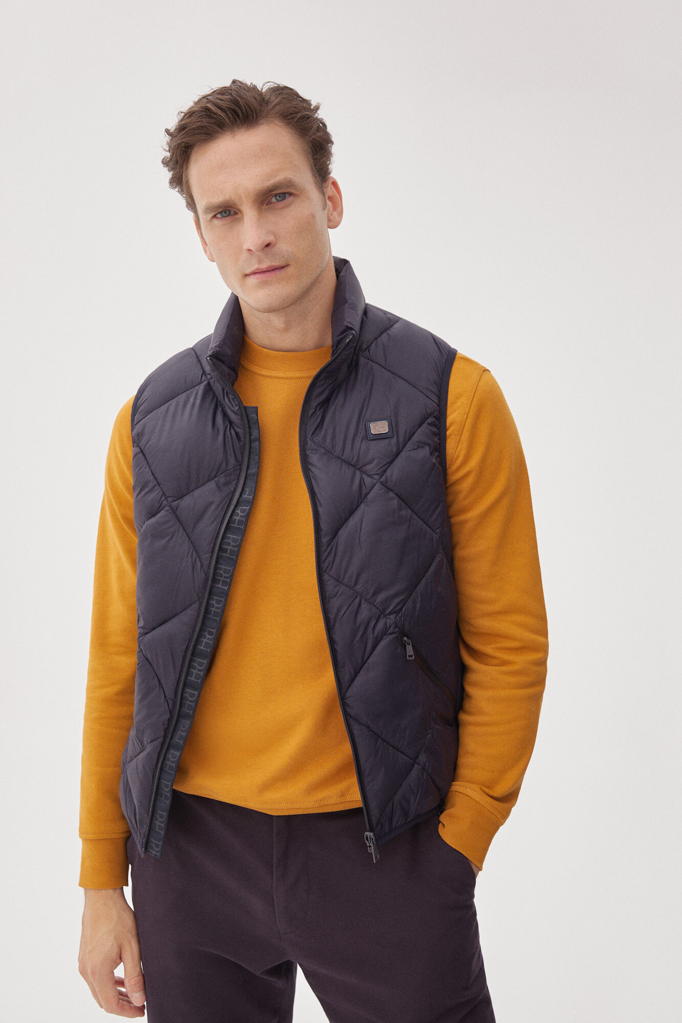 Pedro del Hierro Chaleco de rombos Azul