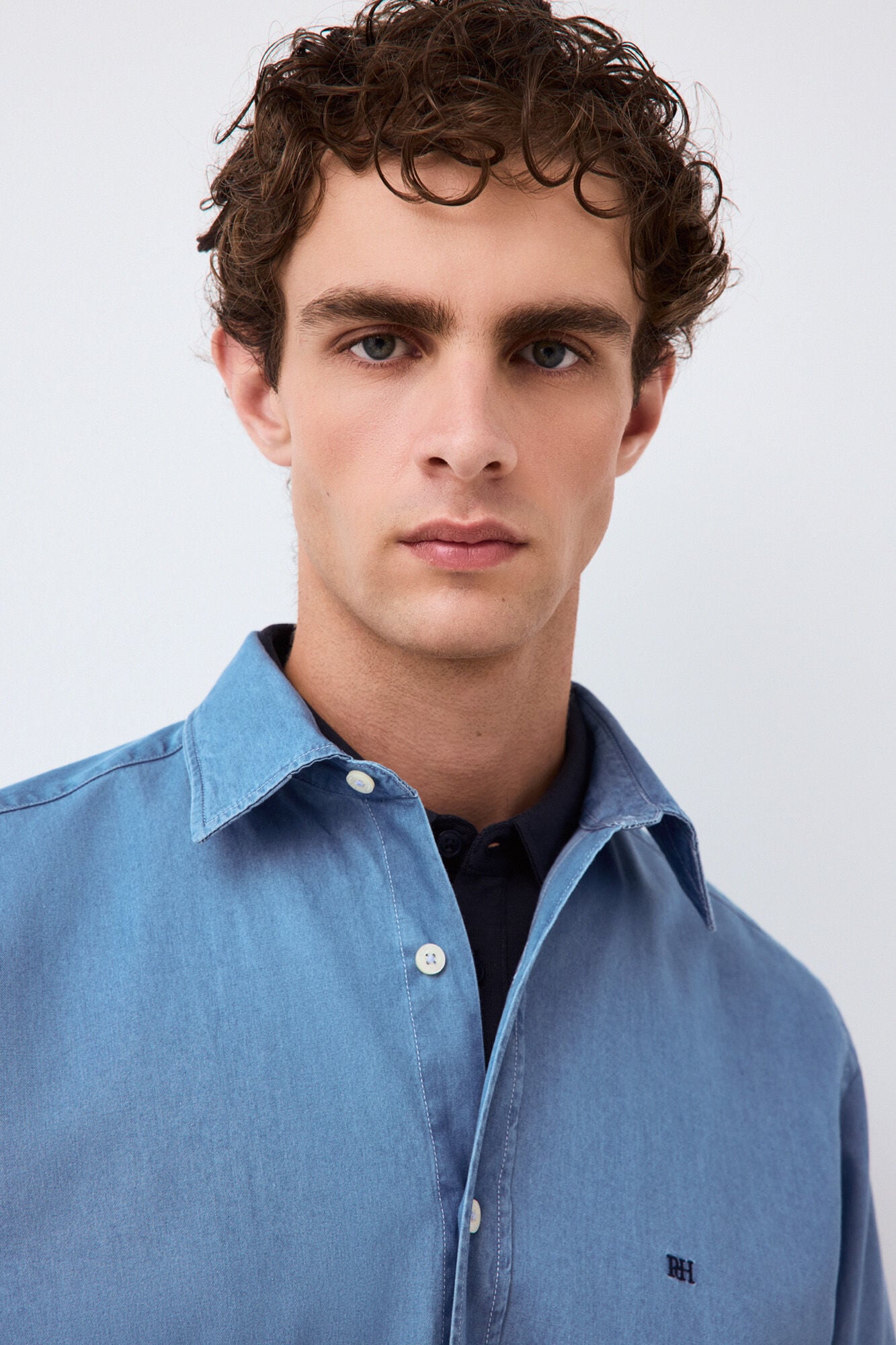Pedro del Hierro Denim Italian fabric shirt