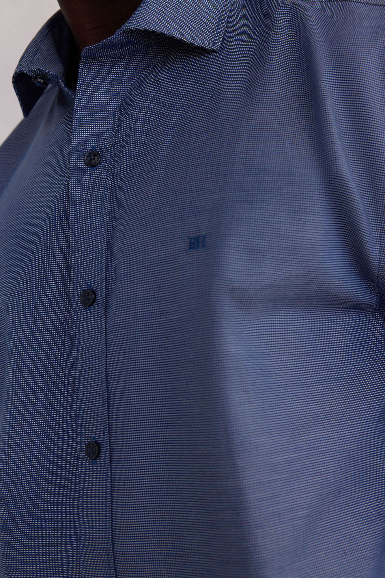 Pedro del Hierro Easy-iron structured shirt + anti-odor regular fit Blue