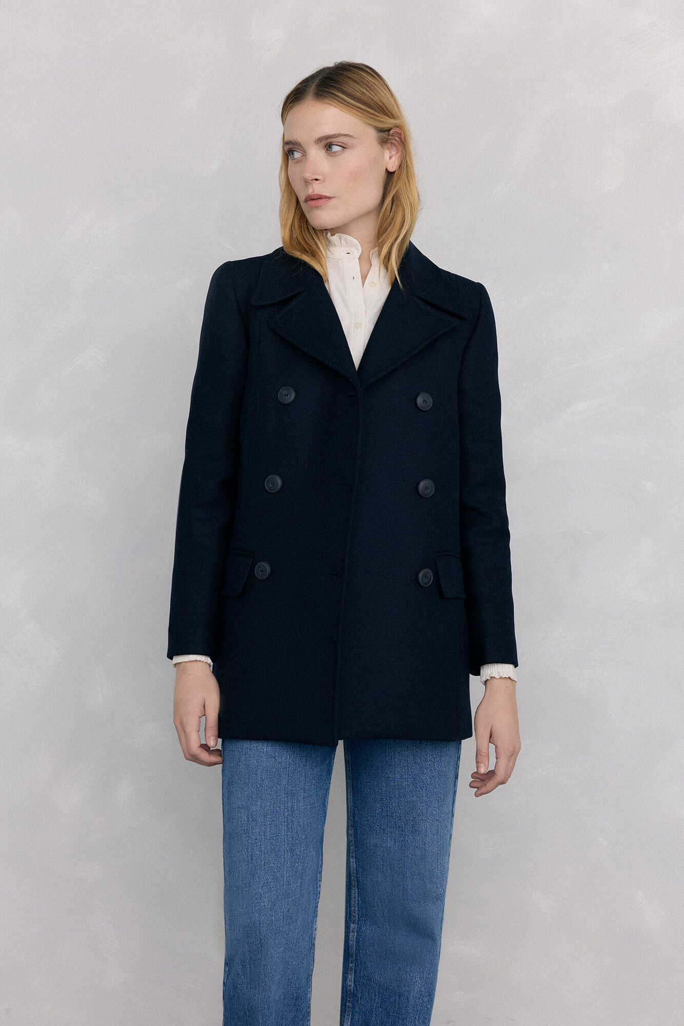 Pedro del Hierro Sailor-style coat Blue