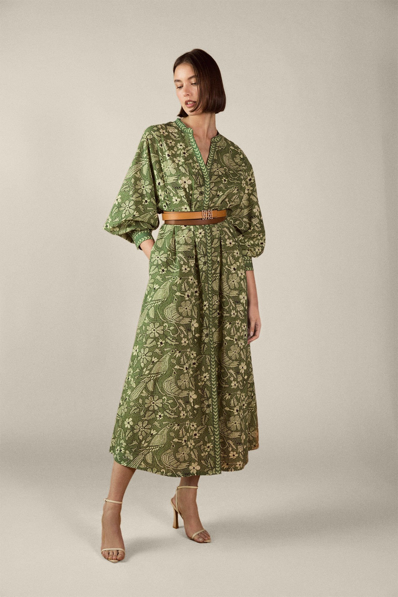 TFP by Tamara Falc&oacute; Vestido camiseiro estampado