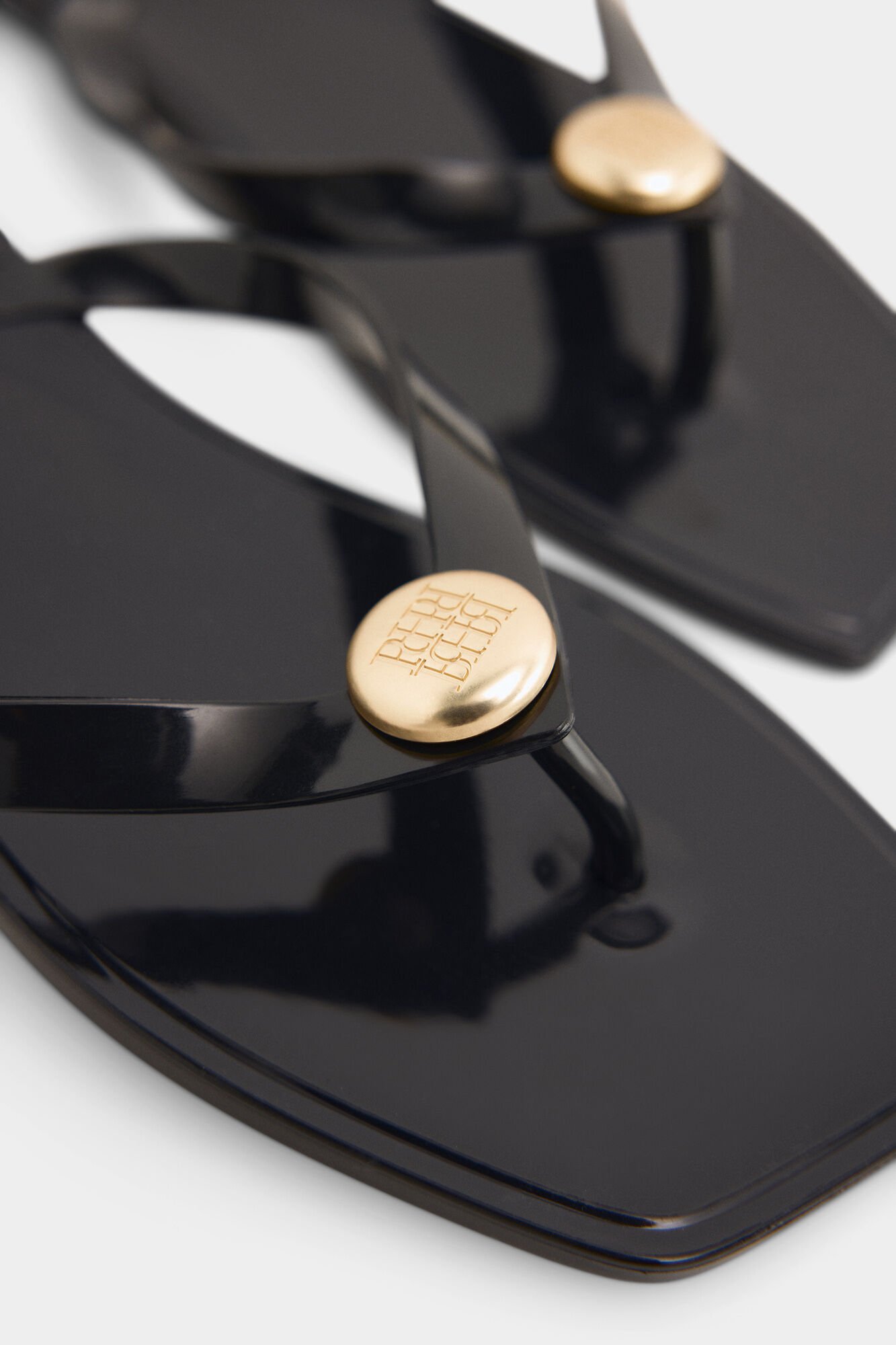 Pedro del Hierro Logo flip flop Black