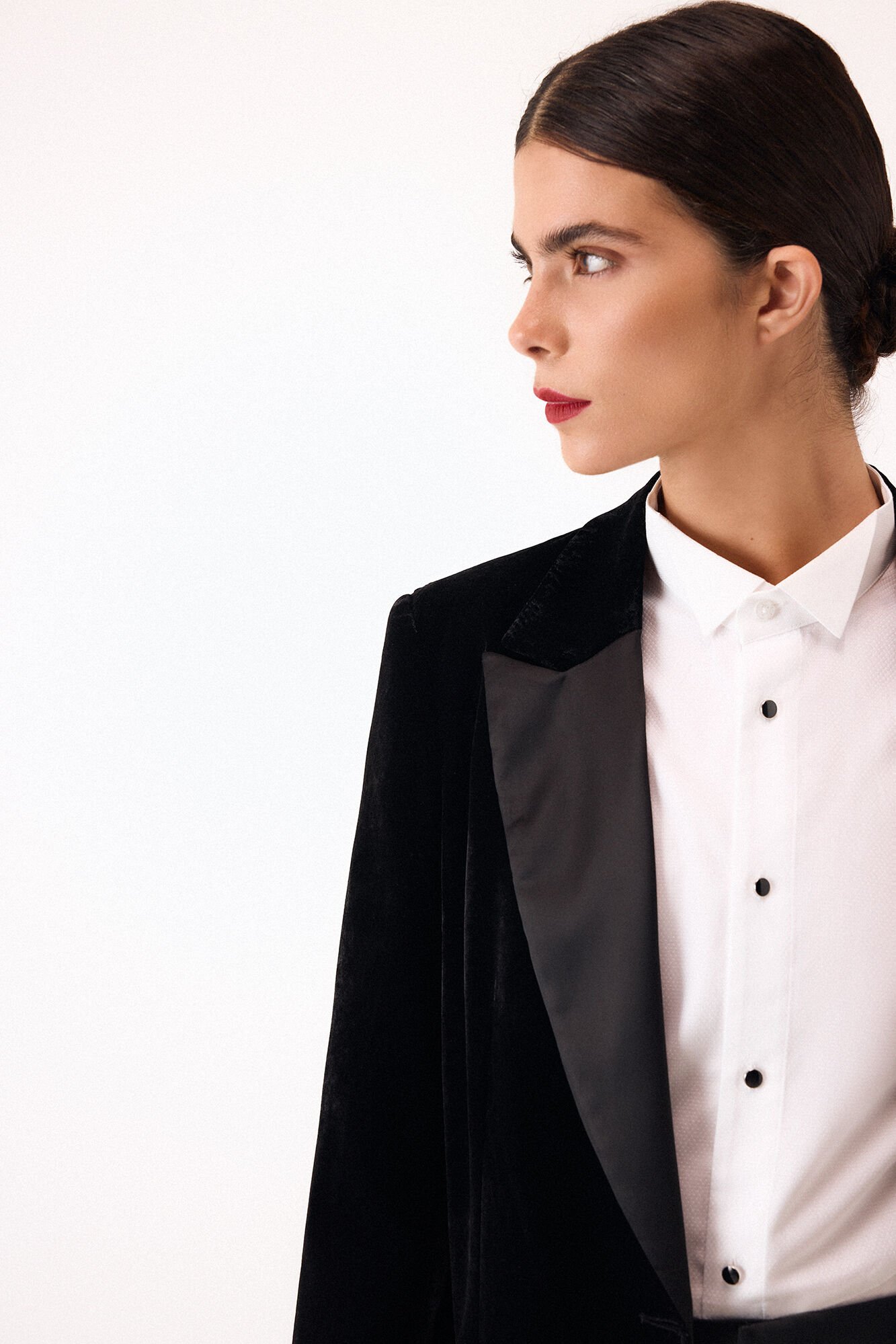 Pedro del Hierro Velvet and satin blazer