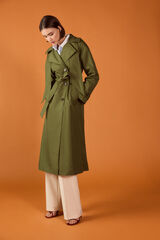 TFP by Tamara Falc&oacute; Long hooded trench coat Green