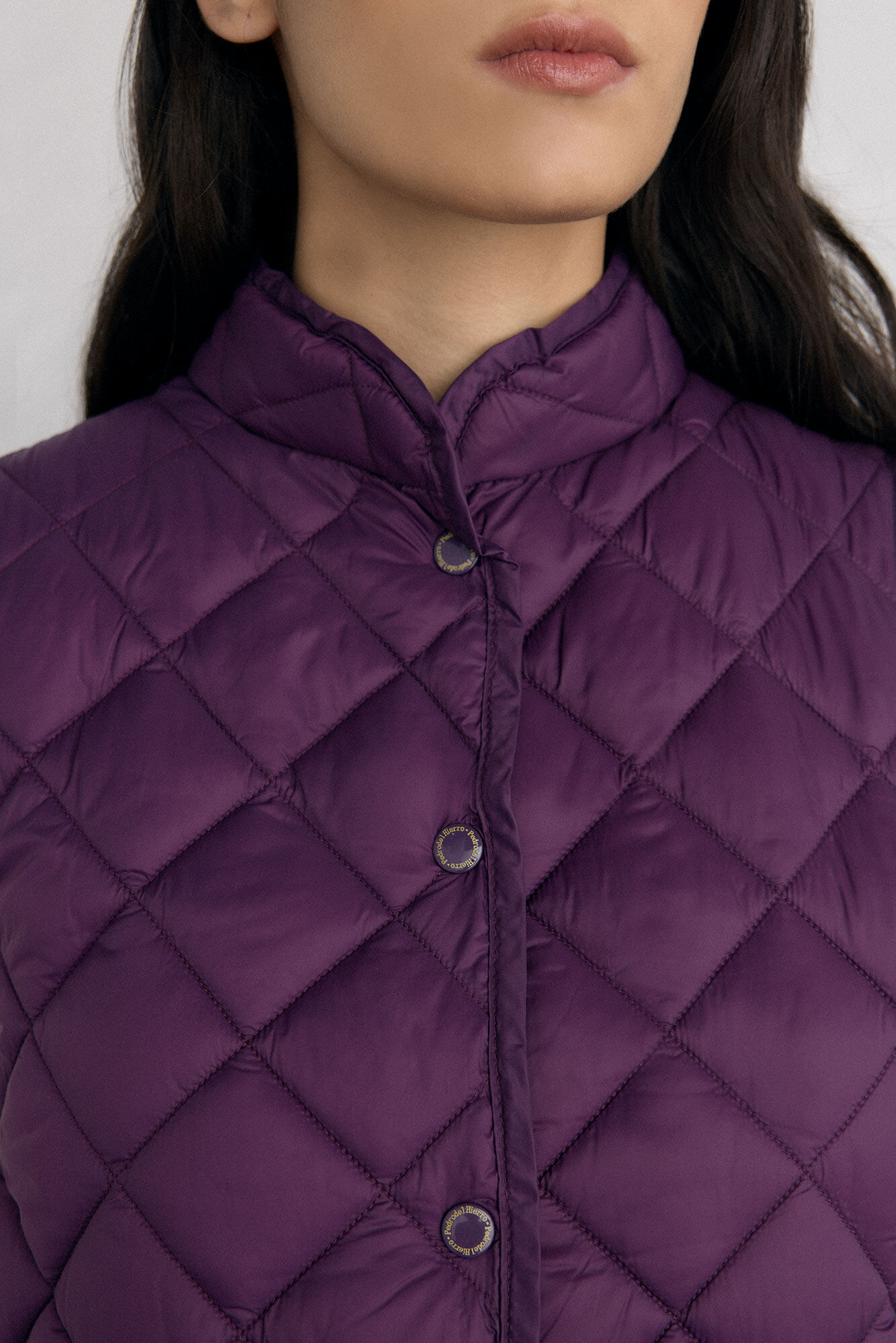 Pedro del Hierro Quilted gilet Purple