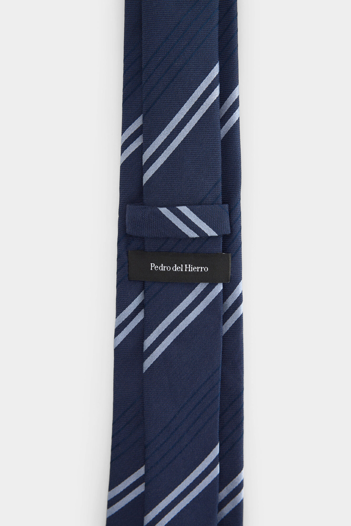 Pedro del Hierro Natural silk tie Blue