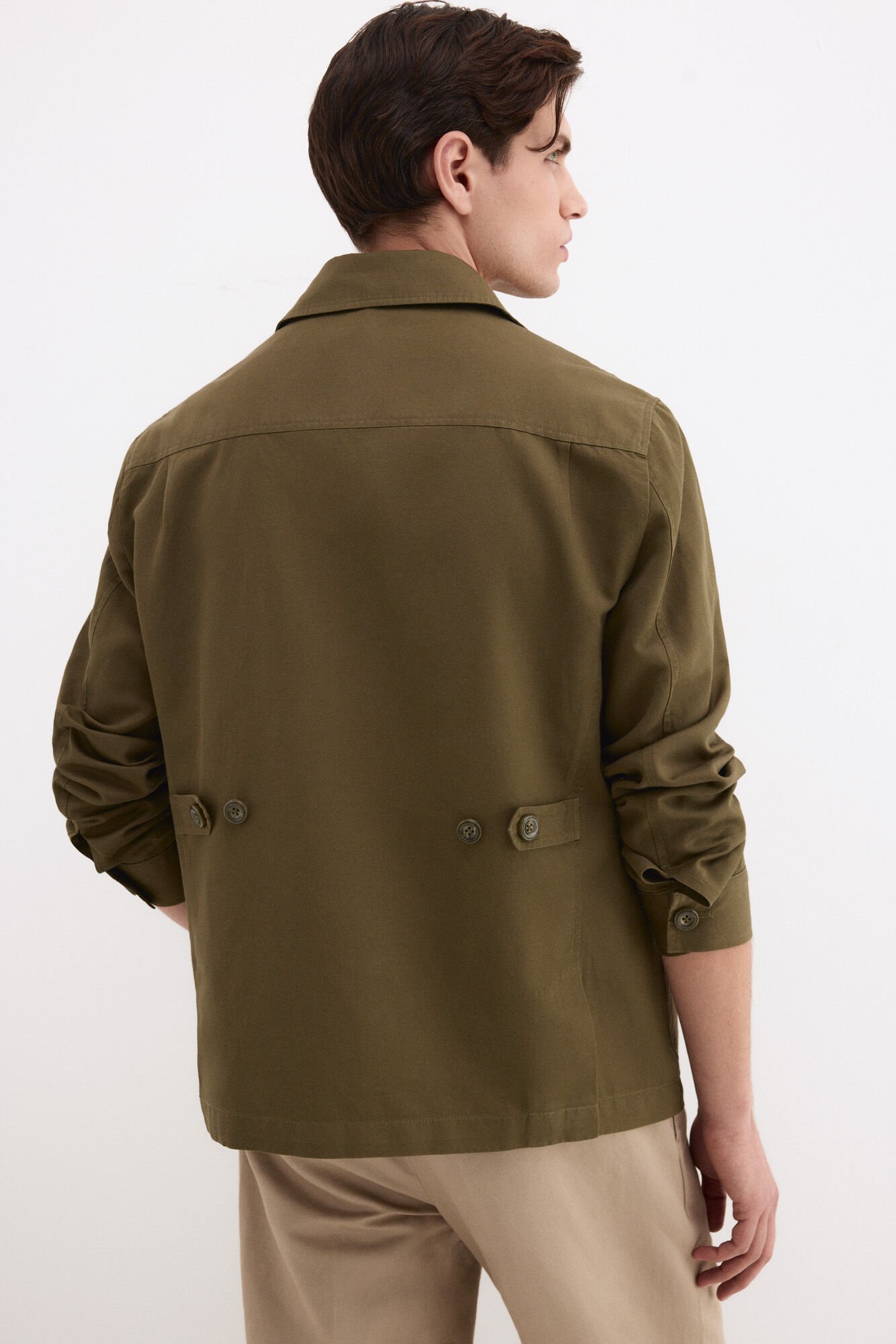 Pedro del Hierro Linen blend overshirt Green
