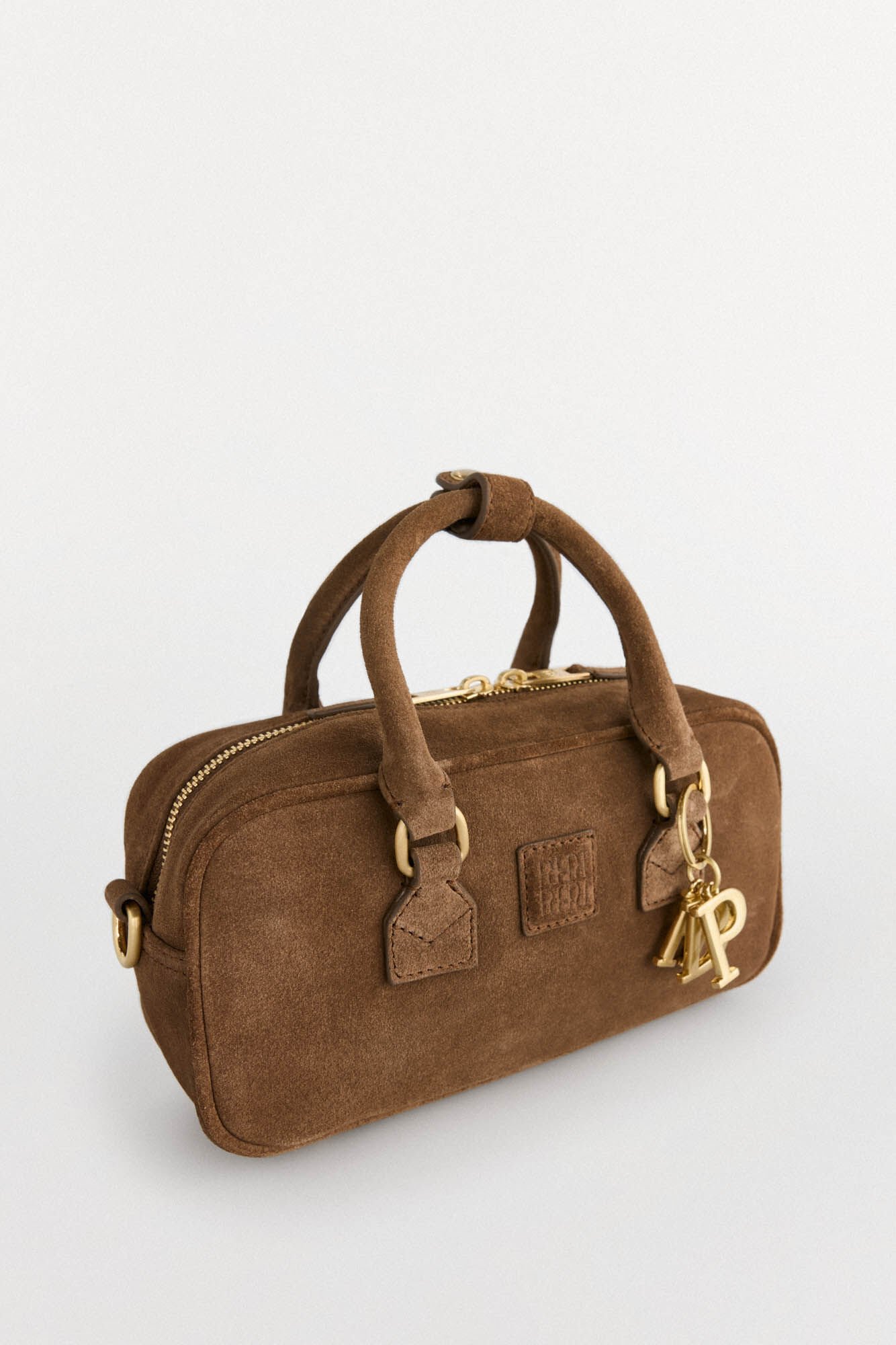 Pedro del Hierro mini bolsa de boliche com mala de tiracolo de pele Marrom