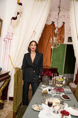 TFP by Tamara Falcó Sequin fitted blazer Black