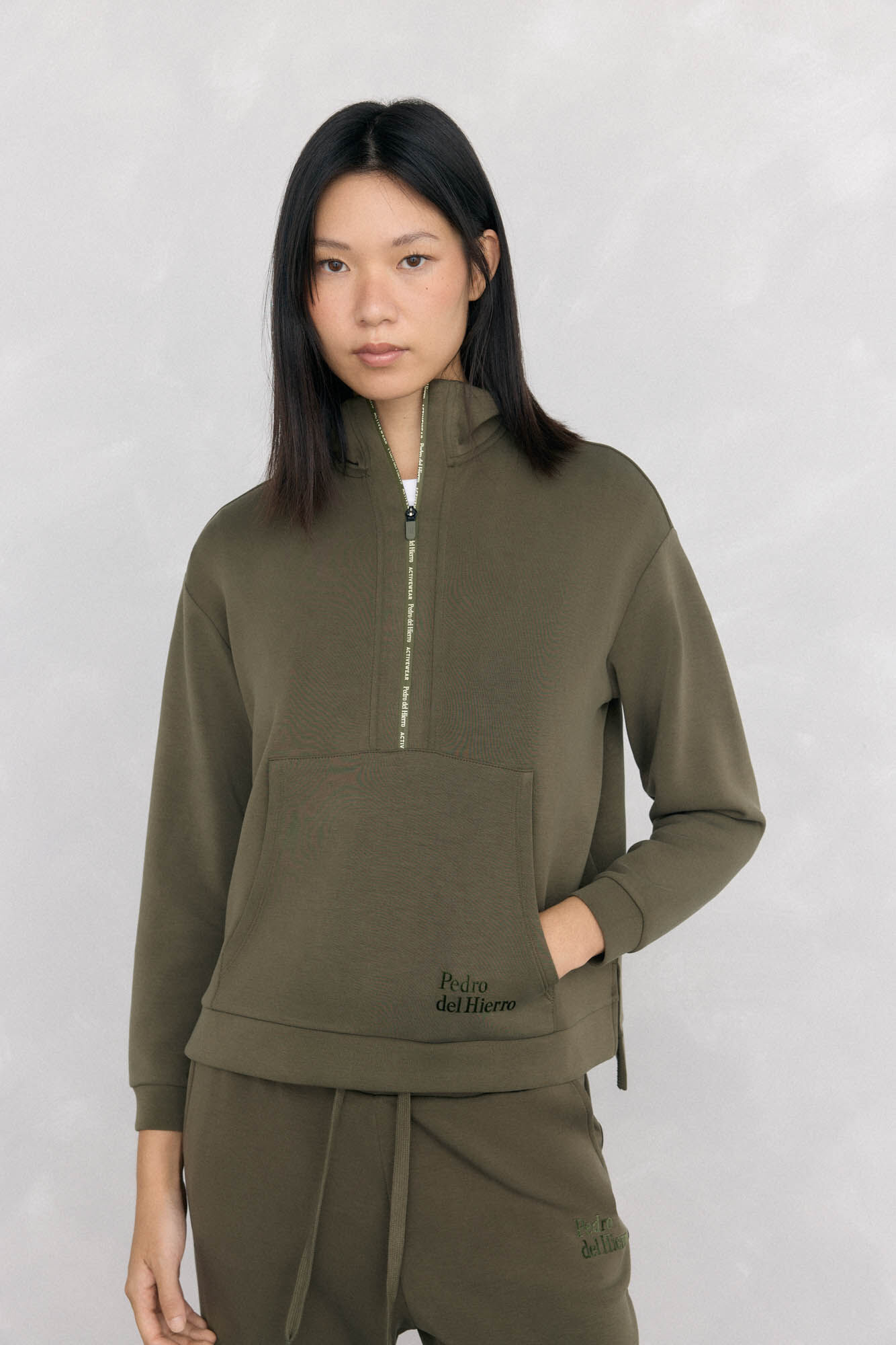 Pedro del Hierro soft touch sweatshirt with Perkins neck