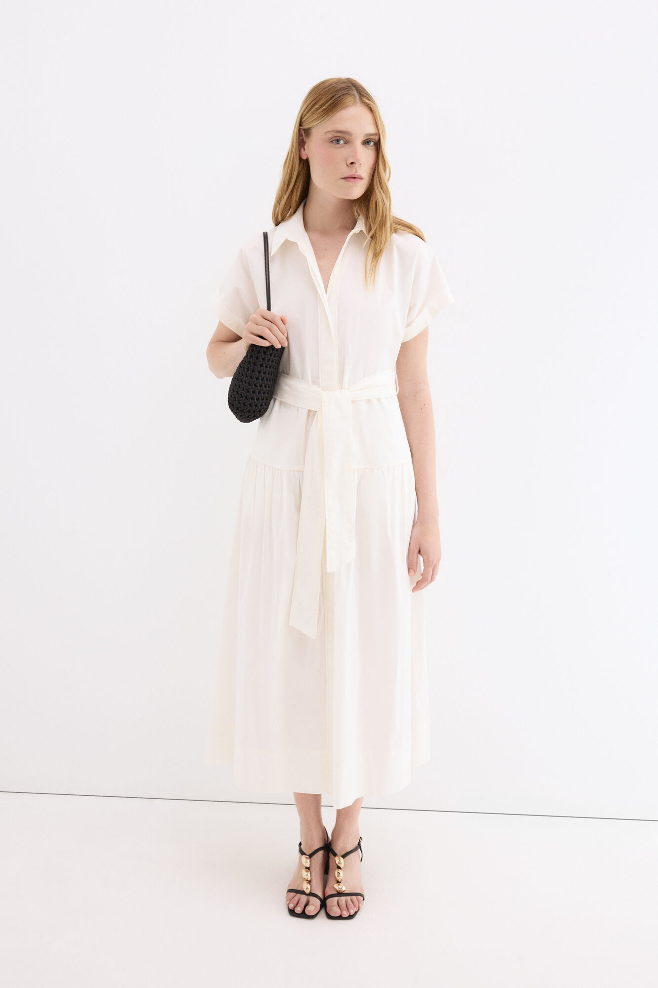 Pedro del Hierro Poplin shirt dress Ecru