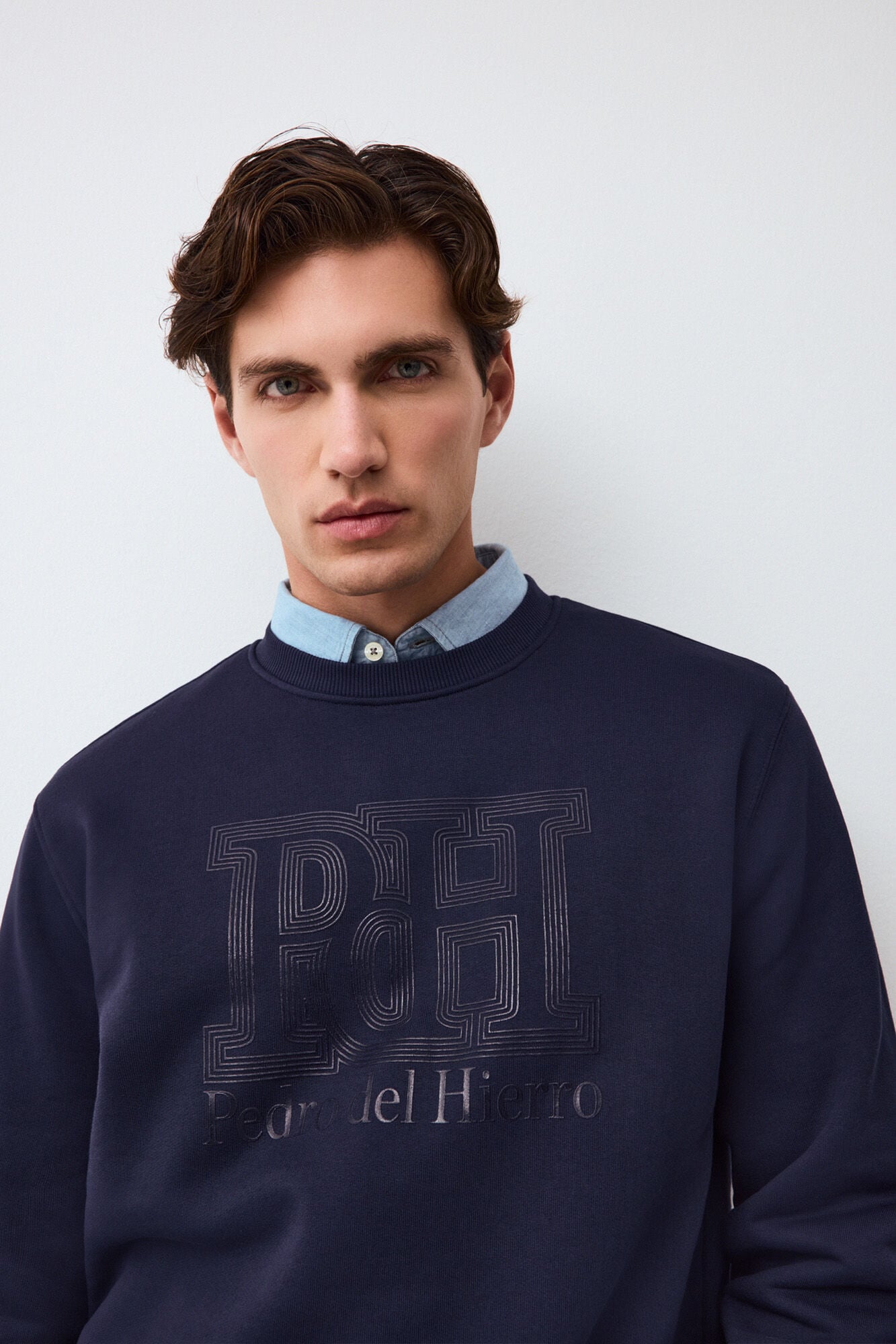 Pedro del Hierro Crew neck logo sweatshirt