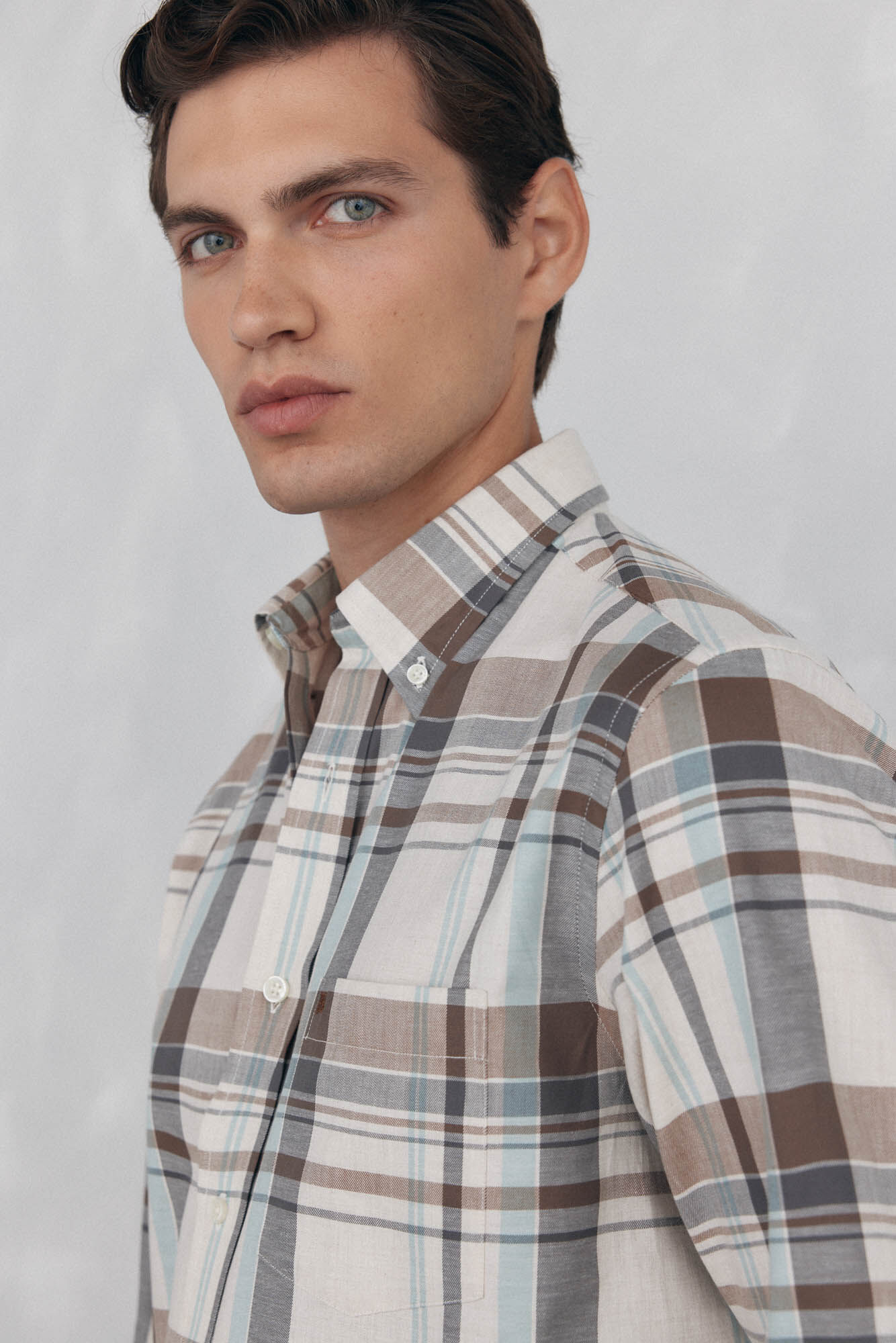 Pedro del Hierro Camisa twill cuadros