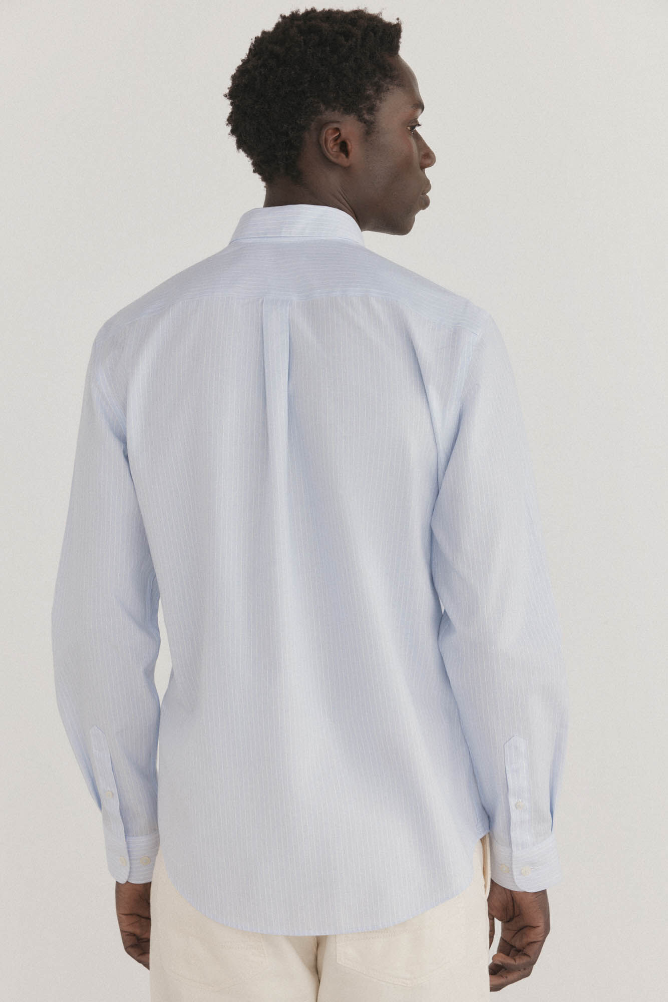 Pedro del Hierro Non iron + stain resistant striped shirt Blue