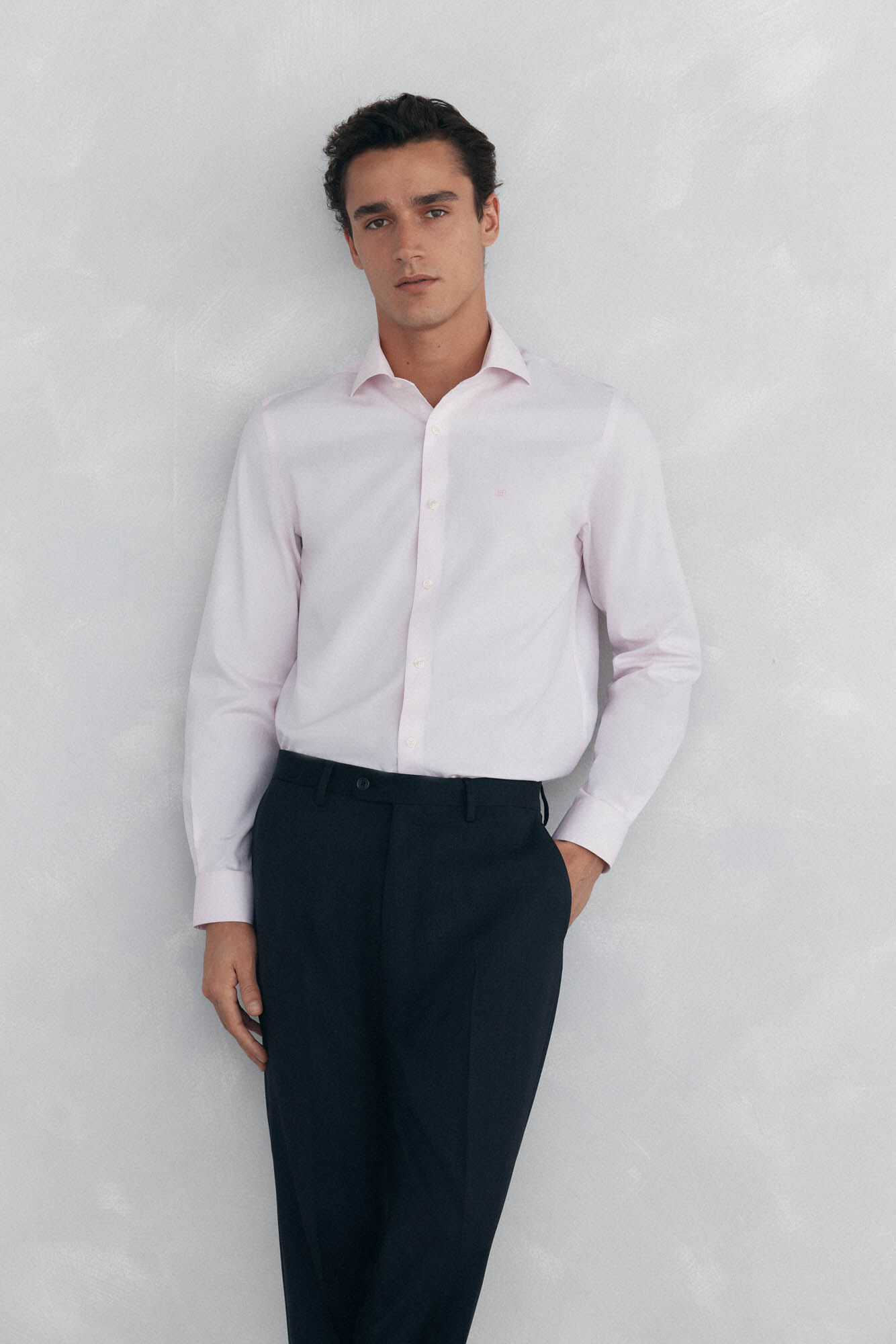Pedro del Hierro Plain non iron + stain resistant dress shirt