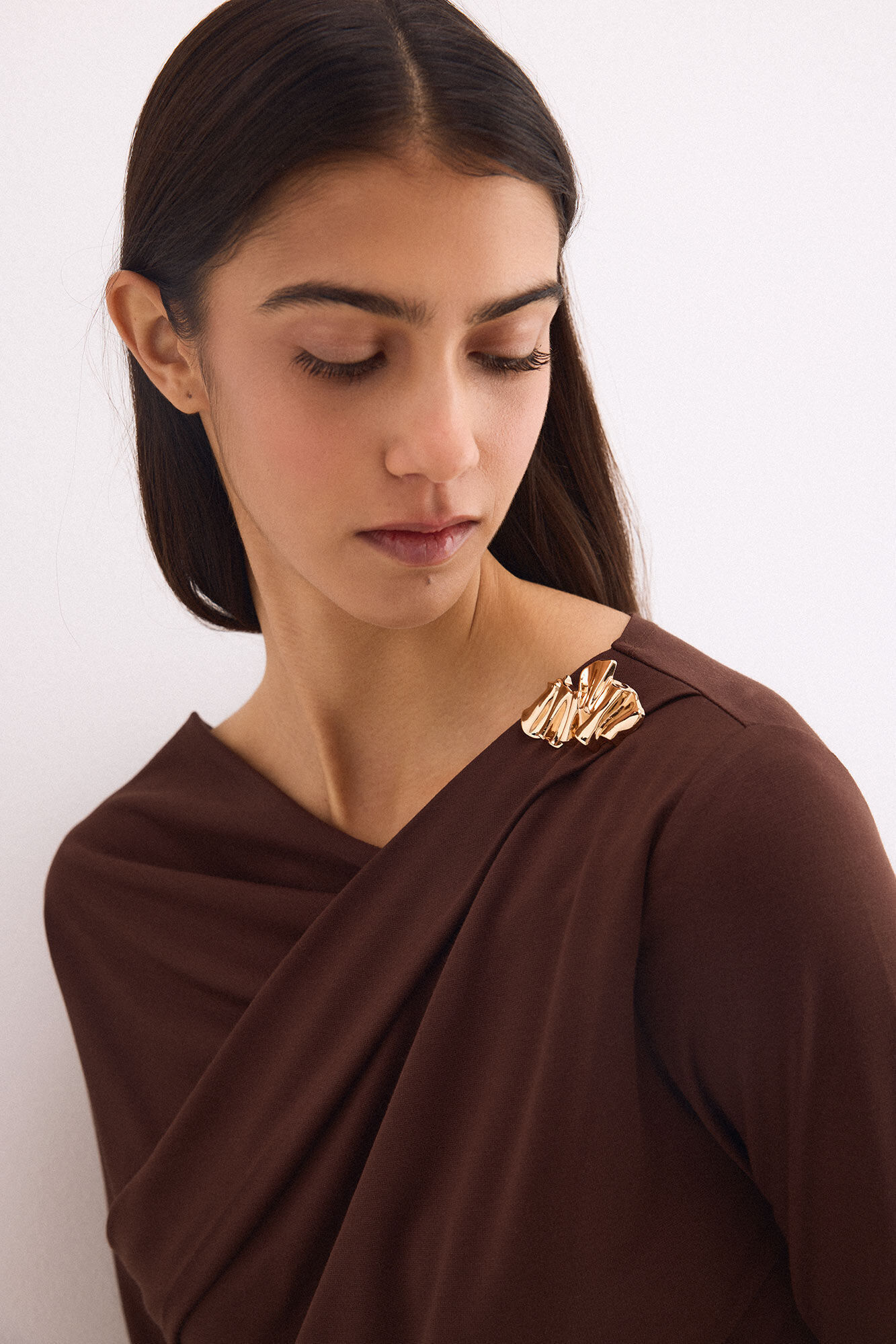 Pedro del Hierro Metal detail top Brown
