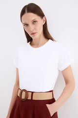 Pedro del Hierro Embroidered short sleeve T-shirt White