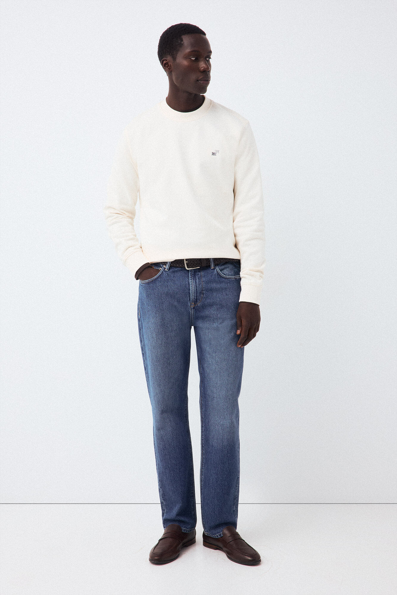 Pedro del Hierro Sweatshirt b&aacute;sica Ecru
