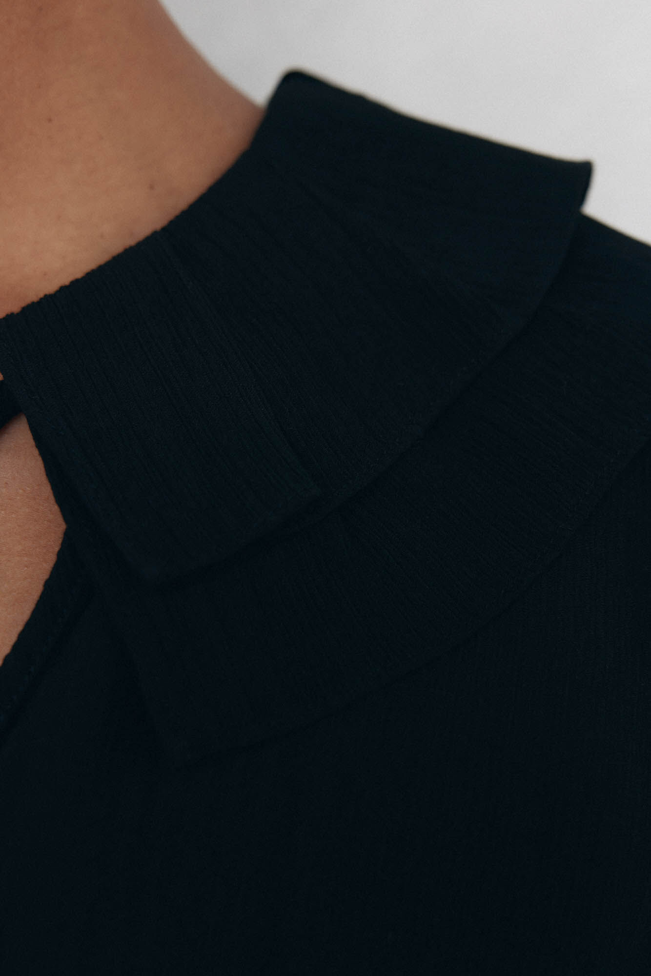 Pedro del Hierro Ruffled T-shirt Black