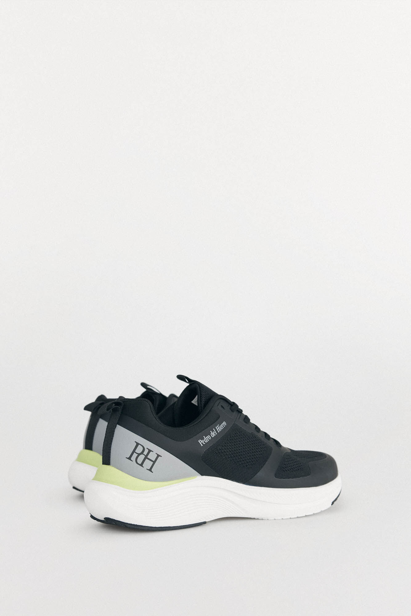 Pedro del Hierro Fabric lace-up trainer Black