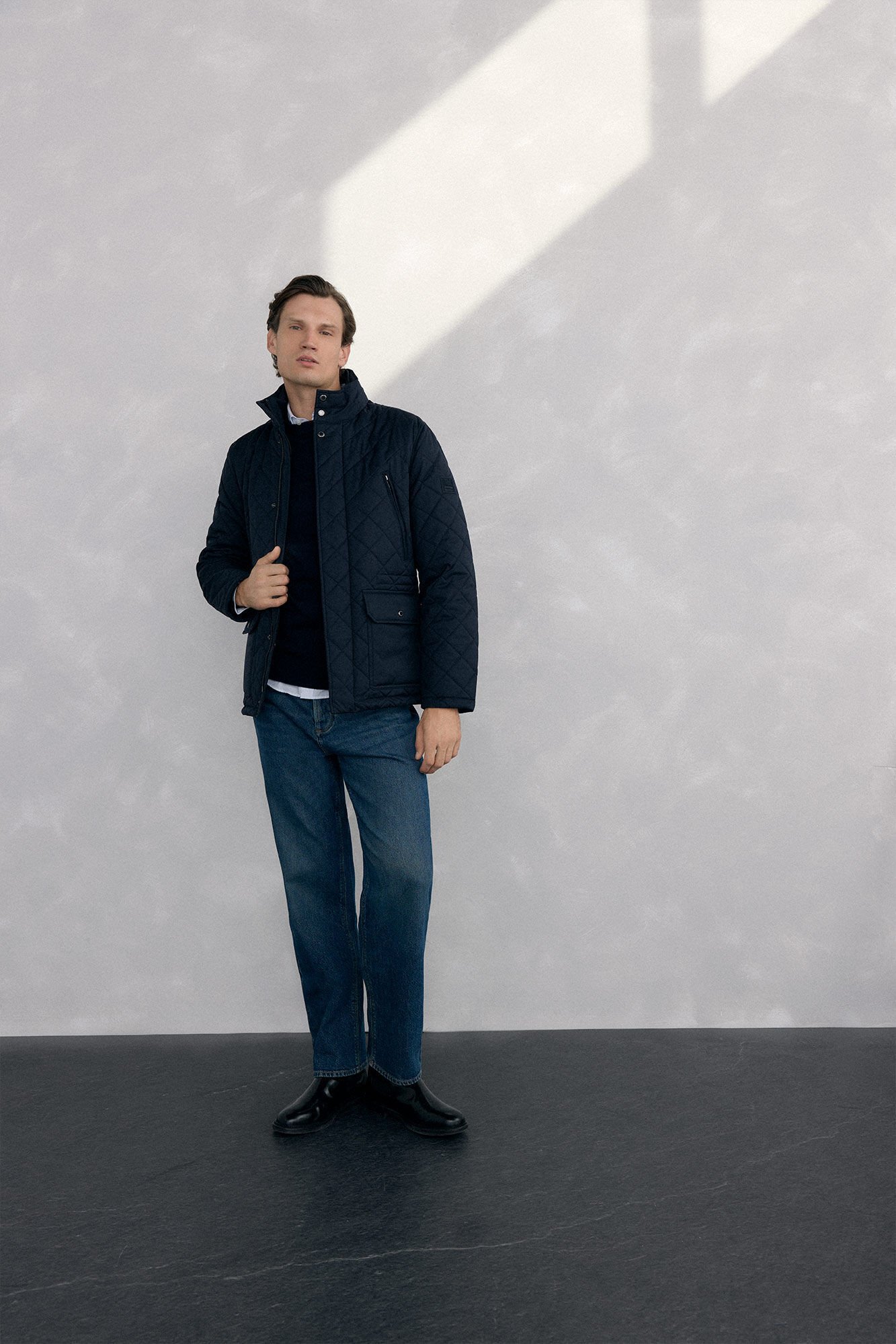 Pedro del Hierro Diamond-patterned quilted jacket