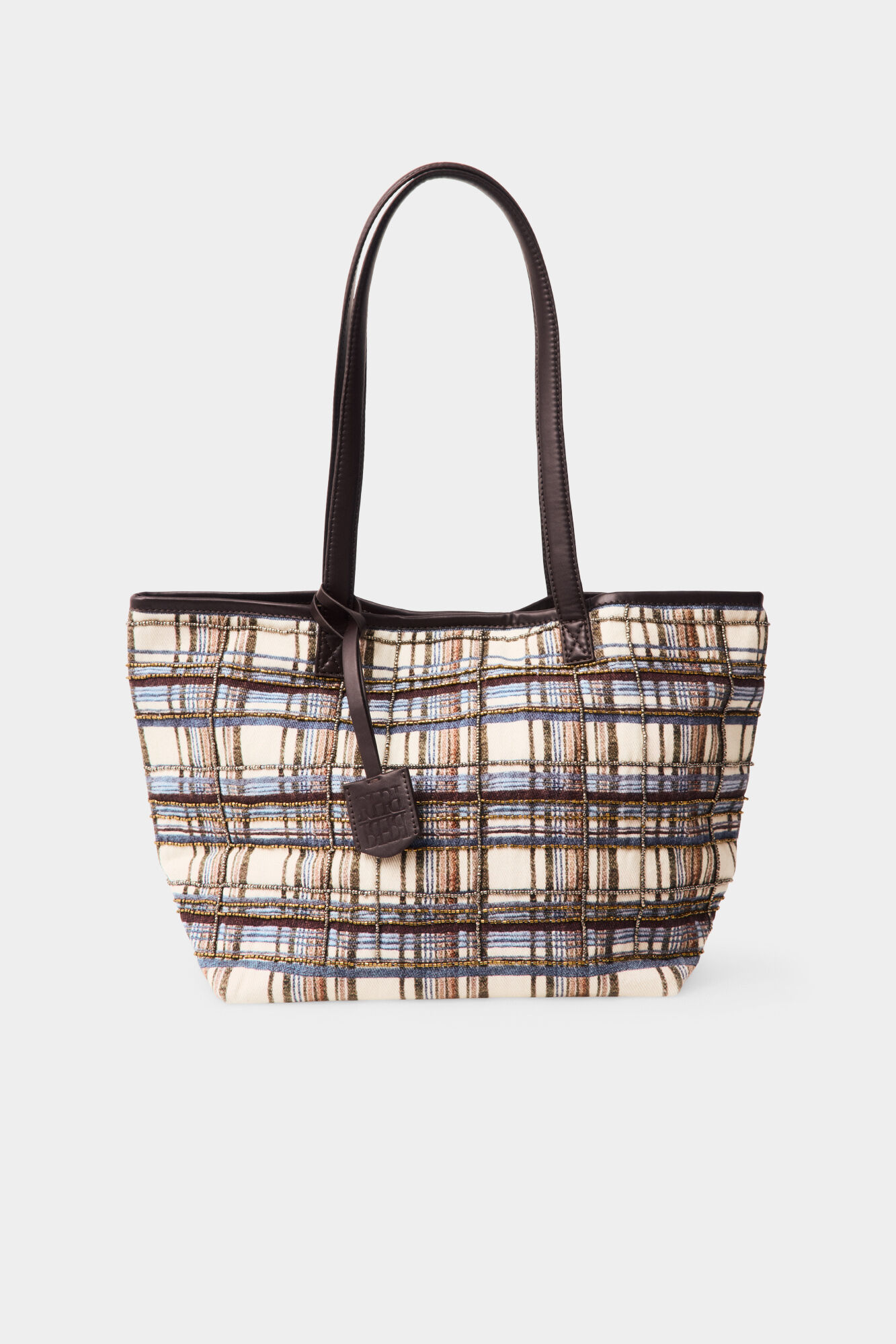 Pedro del Hierro Plaid shopper bag