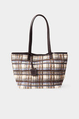 Pedro del Hierro Mala tote bag aos quadrados Azul