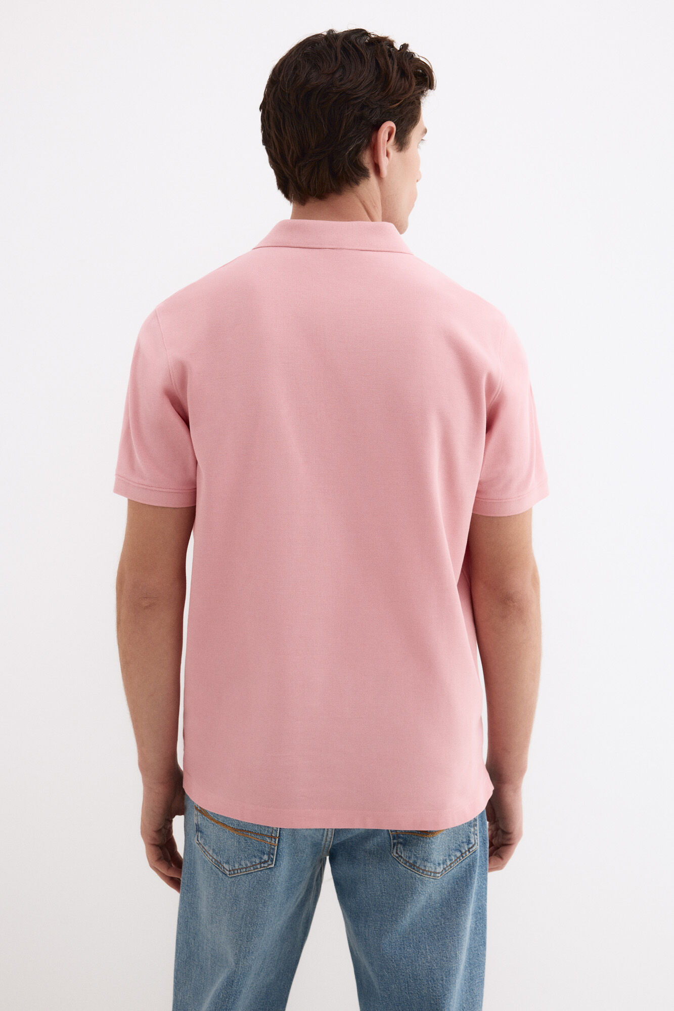 Pedro del Hierro Basic piqu&eacute; polo shirt Coral