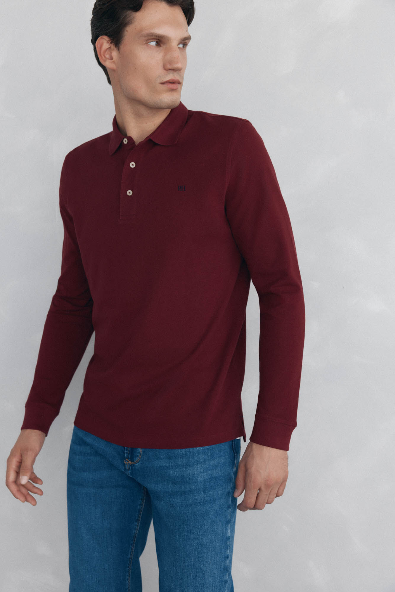 Pedro del Hierro Essential long-sleeved polo shirt