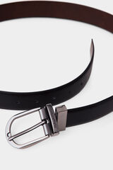 Pedro del Hierro Reversible leather dress belt Black