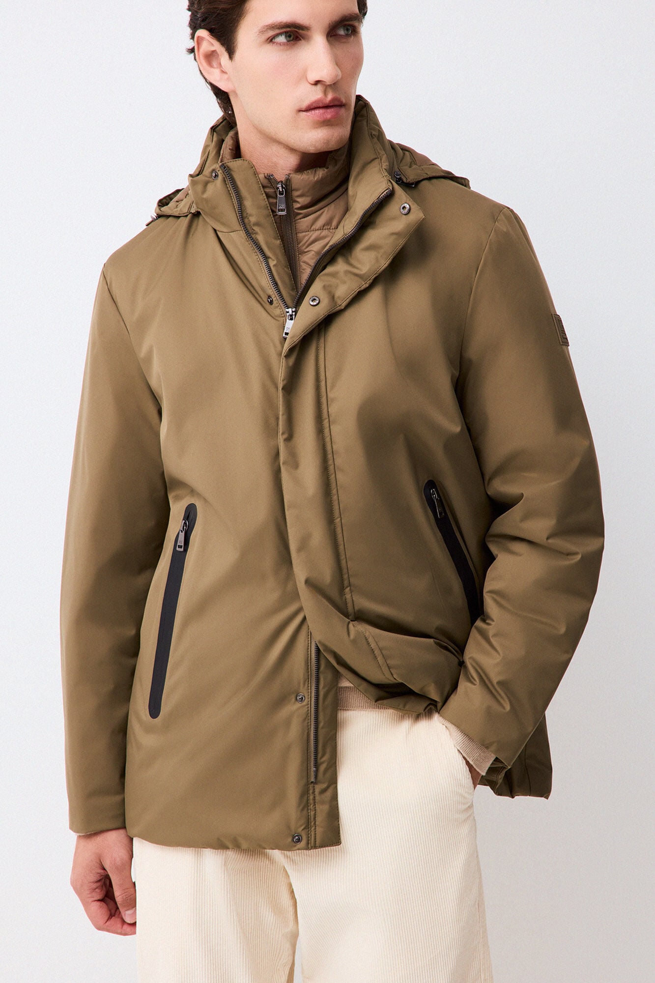 Pedro del Hierro Parka comprida t&eacute;cnica Verde