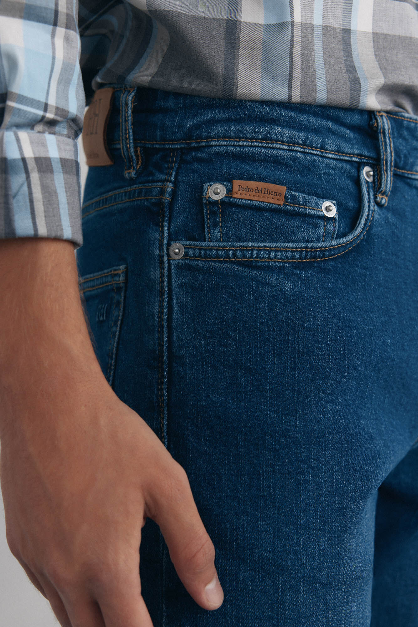 Pedro del Hierro Pantal&oacute;n vaquero premium flex slim fit Azul