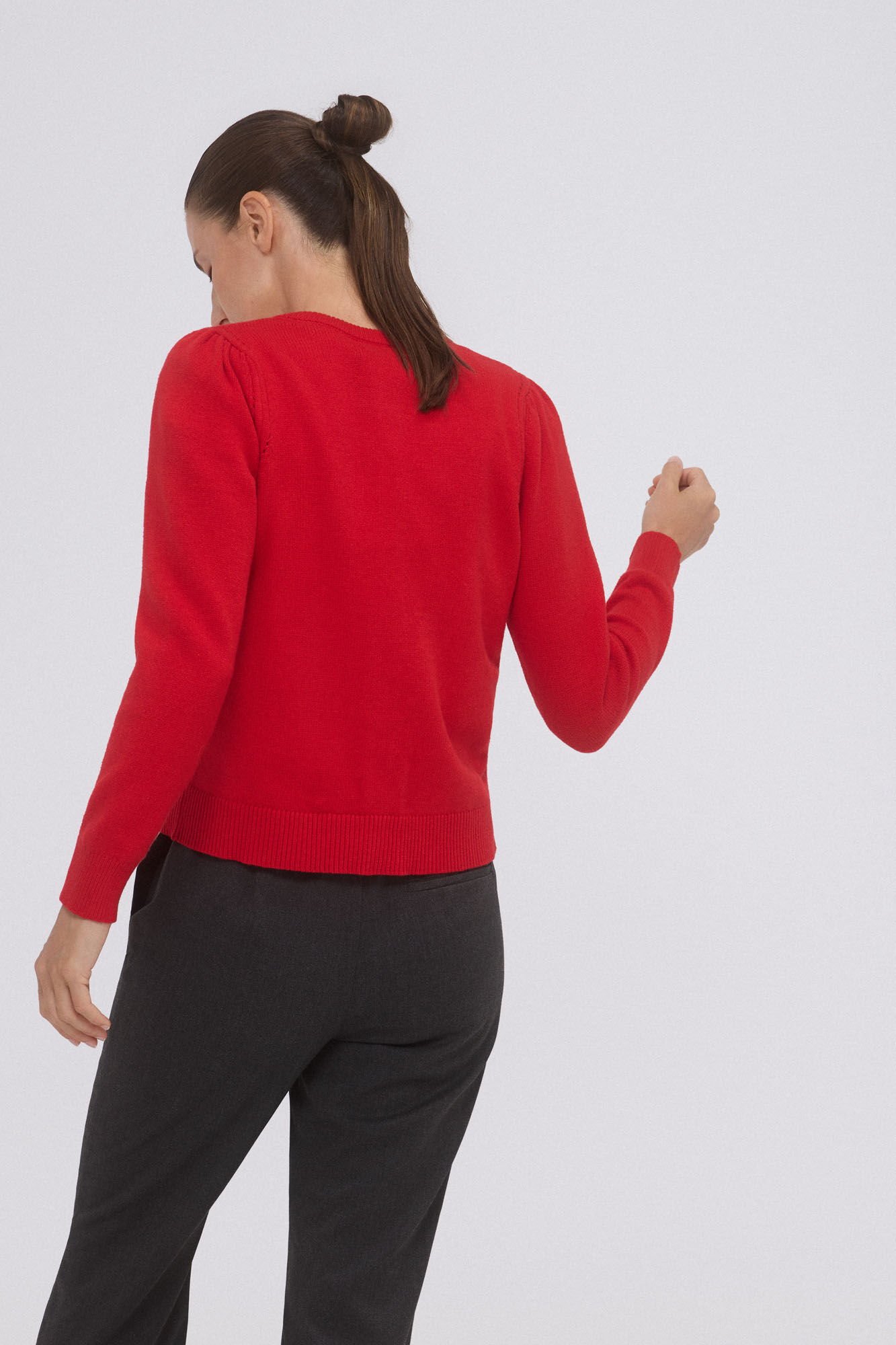 Pedro del Hierro Chaqueta de punto corta frunces Naranja