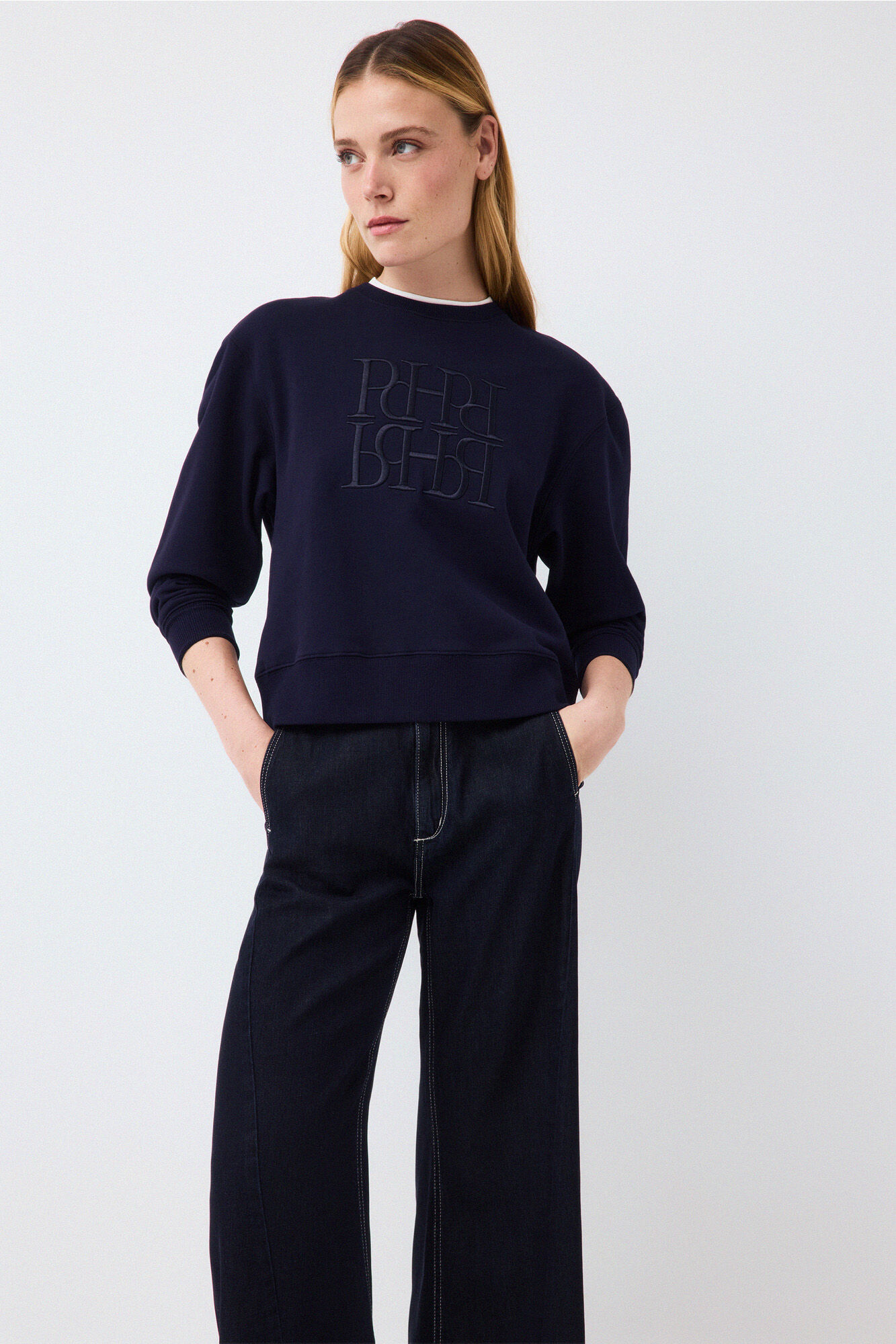 Pedro del Hierro Logo sweatshirt Blue