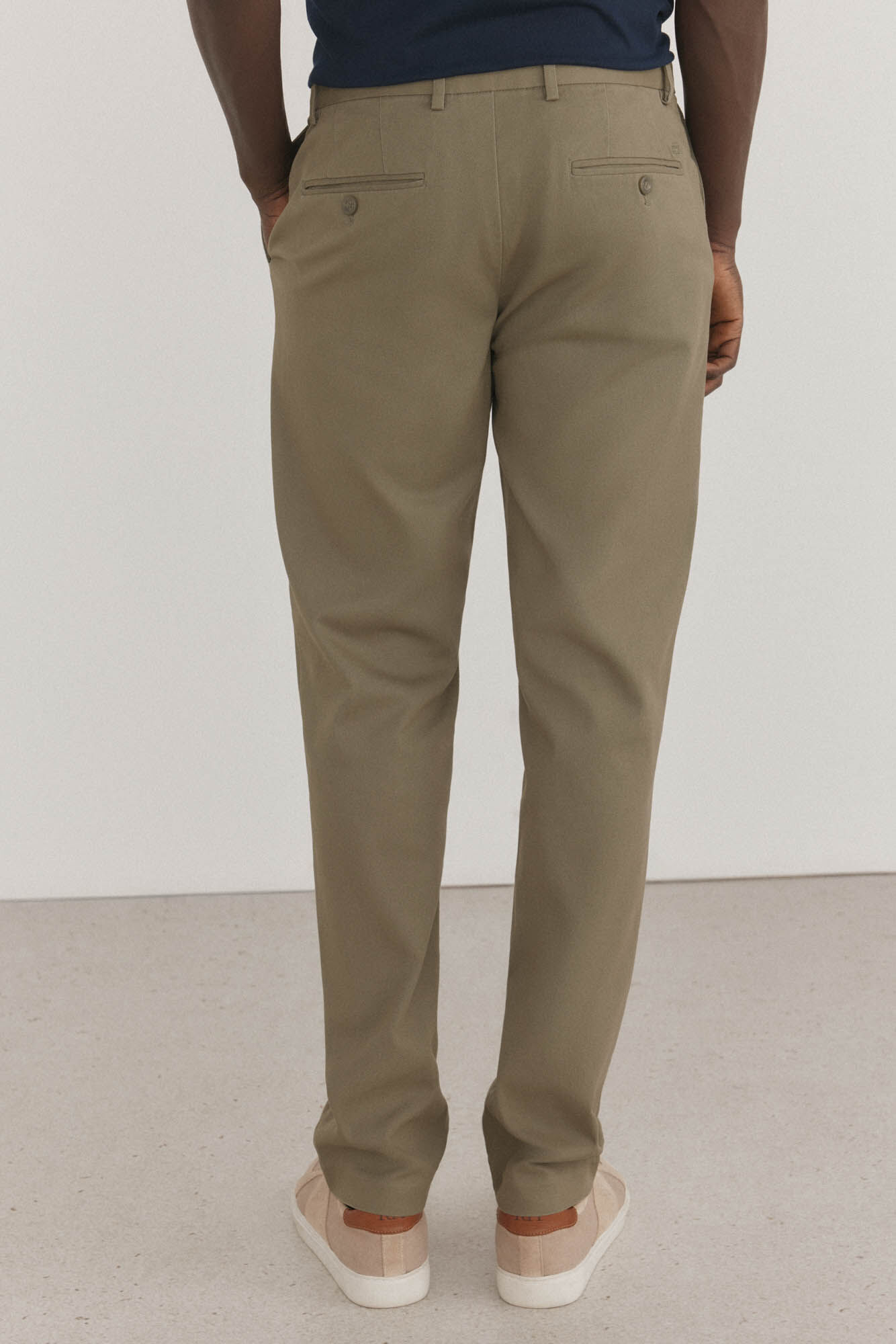 Pedro del Hierro Chino regular fit texture Green